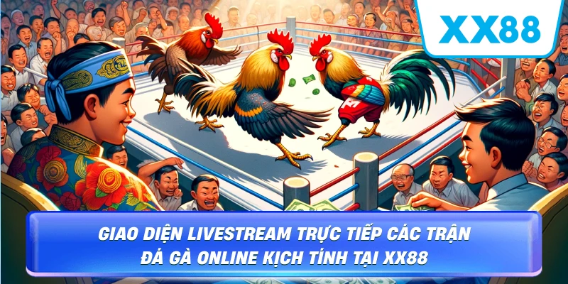 Giao diện livestream trực tiếp các trận Đá Gà Online kịch tính tại XX88